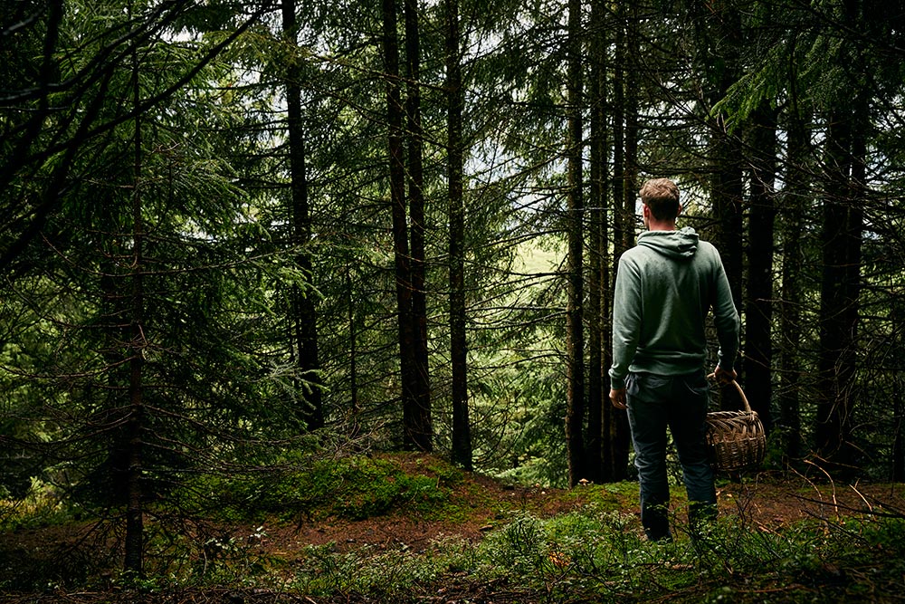 Tobias Bacher im Wald der Dürsteinalm