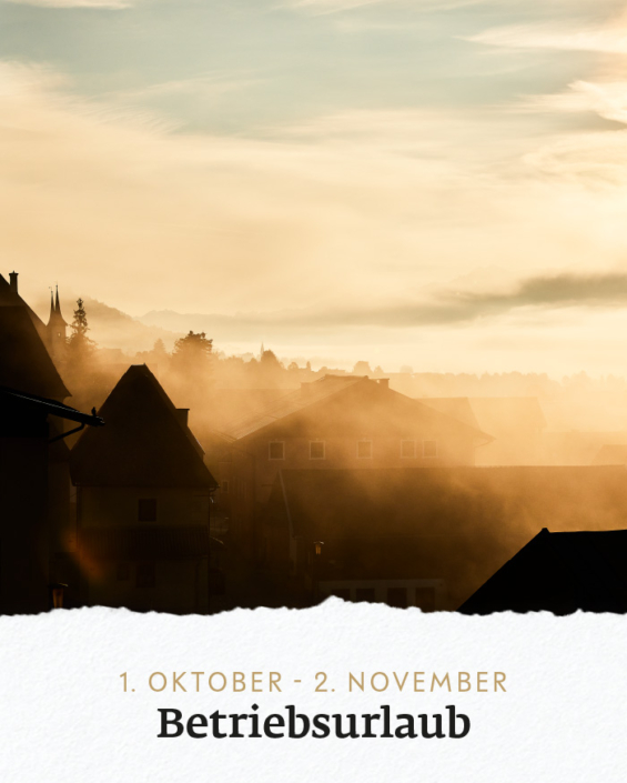 Betriebsurlaub im Oktober 2023
